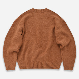 Frizmworks - ALPACA BOUCLE OVERSIZED CREW KNIT JUMPER - ORANGE -  - Alternative View 1