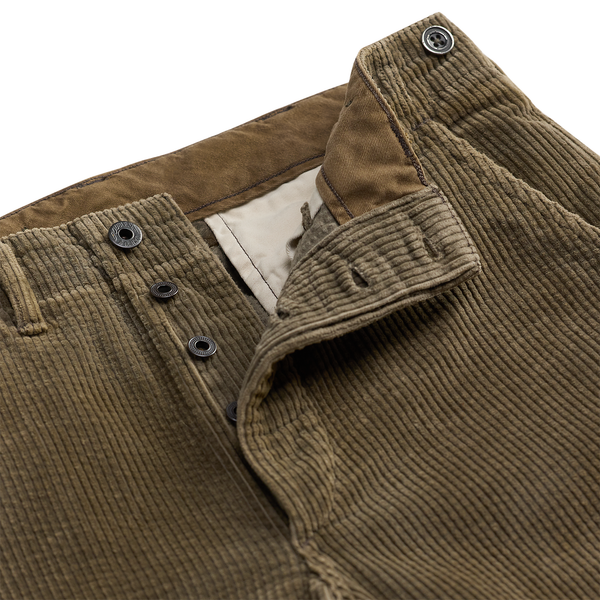 RRL Repaired Corduroy Field Trouser Repaired Distressed Brown