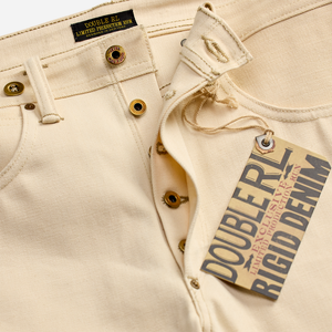 Double RL By Ralph Lauren - ANNIVERSARY COWBOY BUCKLE STRAIGHT SELVEDGE JEANS - SEEDED NATURAL -  - Alternative View 1
