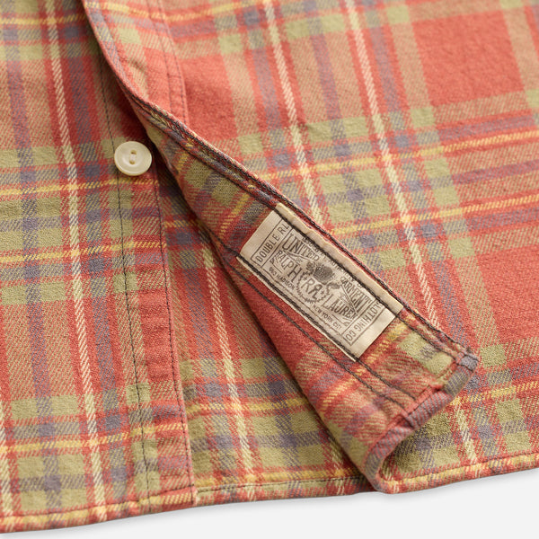 PLAID TWILL WORK SHIRT - RED/BLUE-GREEN