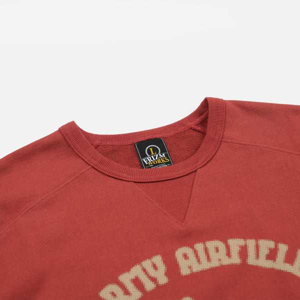 ARMY AIRFIELD SWEATSHIRT - BURNT RED