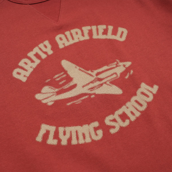 ARMY AIRFIELD SWEATSHIRT - BURNT RED