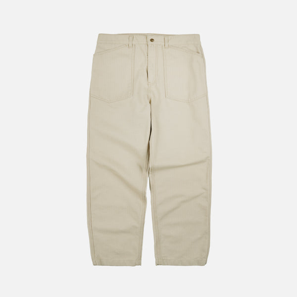 ARMY DENIM FATIGUE PANTS - BEIGE