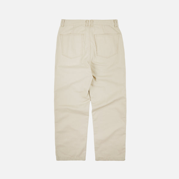 ARMY DENIM FATIGUE PANTS - BEIGE