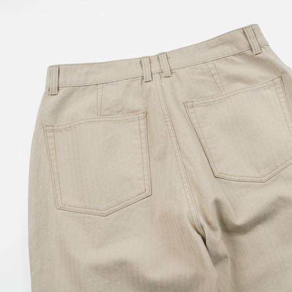 ARMY DENIM FATIGUE PANTS - BEIGE
