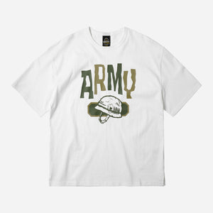 Frizmworks - ARMY HELMET TEE - WHITE -  - Main Front View