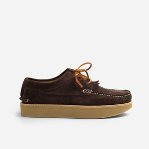 Arrow Moccasin Company - FRINGE ROCKER MOC - BROWN -  - Main Front View