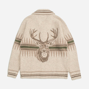 Pendleton - SAWTOOTH BUCK ZIP CARDIGAN - OATMEAL -  - Alternative View 1