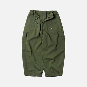 Frizmworks - TWILL CARGO BALLOON PANTS - OLIVE -  - Main Front View