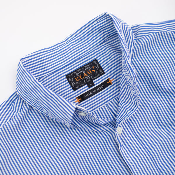 LONDON STRIPE POPLIN SHIRT - BLUE