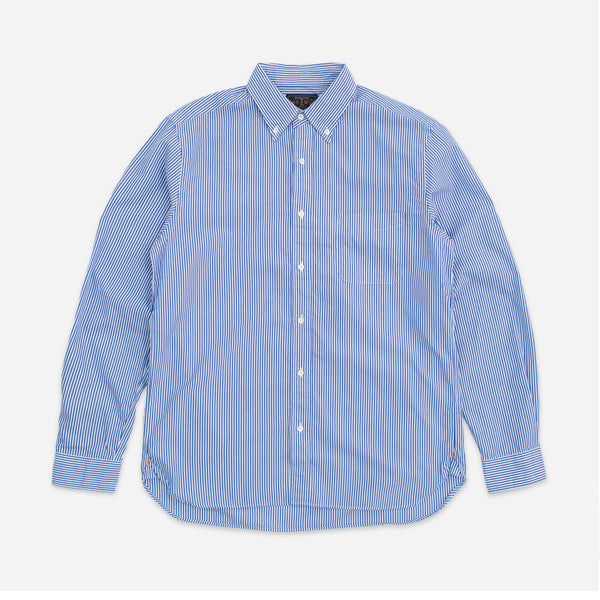 LONDON STRIPE POPLIN SHIRT - BLUE