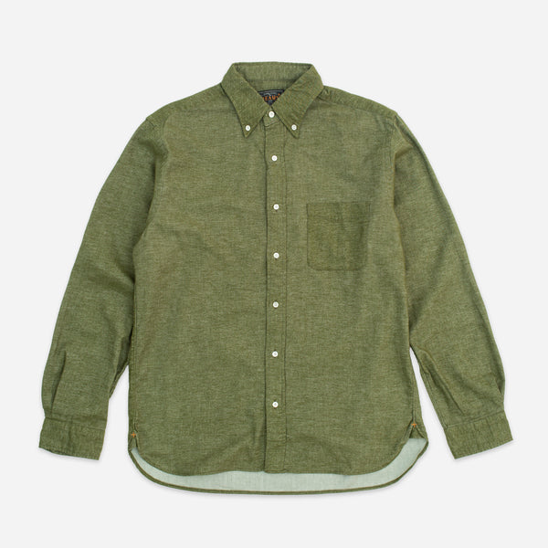 SOLID FLANNEL SHIRT - OLIVE