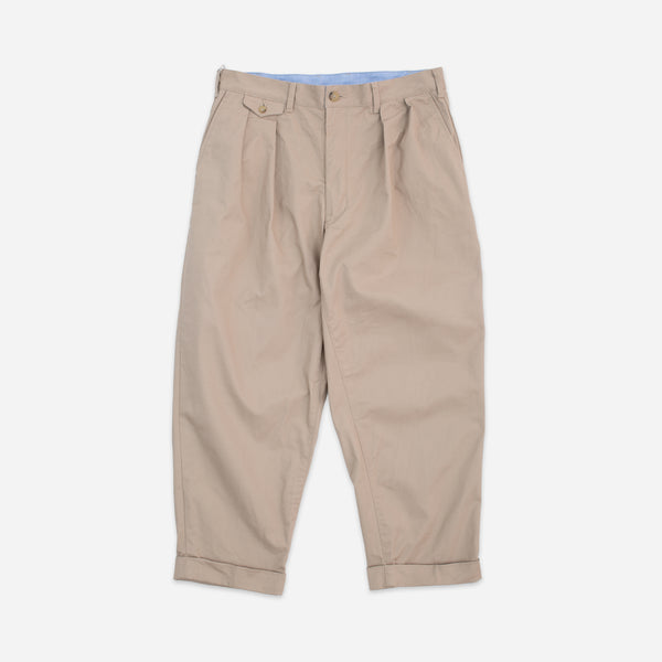 2 PLEAT CLASSIC TWILL CHINO TROUSER - KHAKI