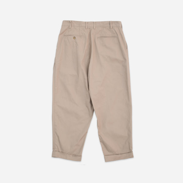 2 PLEAT CLASSIC TWILL CHINO TROUSER - KHAKI