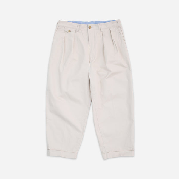 2 PLEAT CLASSIC TWILL CHINO TROUSER - CEMENT