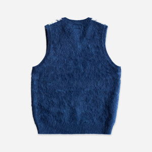 Beams+ - ARGYLE MOHAIR VEST - NAVY/WHITE -  - Alternative View 1