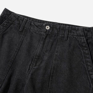 Uniform Bridge - OG WIDE DENIM FATIGUE PANT - BLACK WASHED -  - Alternative View 1