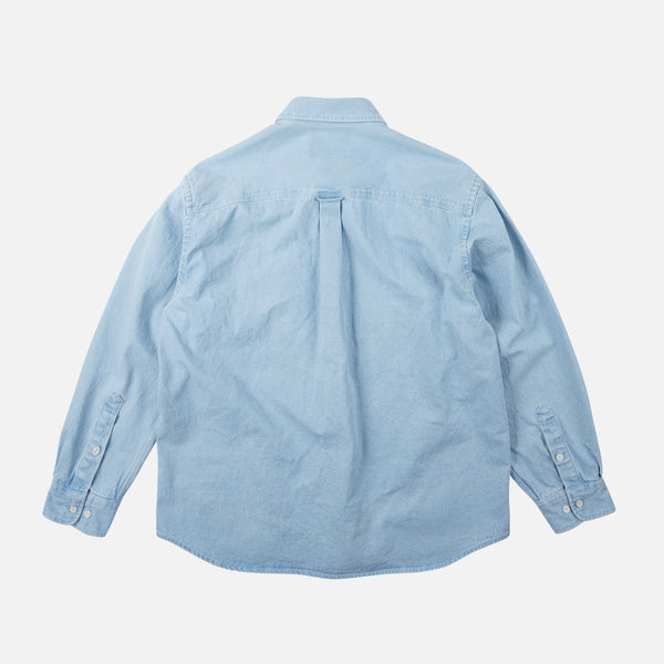 BLEACHED UTILITY SHIRT - LIGHT BLUE