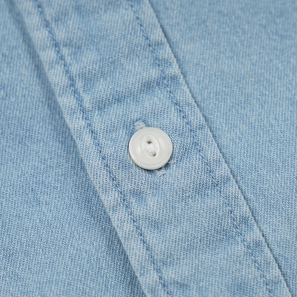 BLEACHED UTILITY SHIRT - LIGHT BLUE