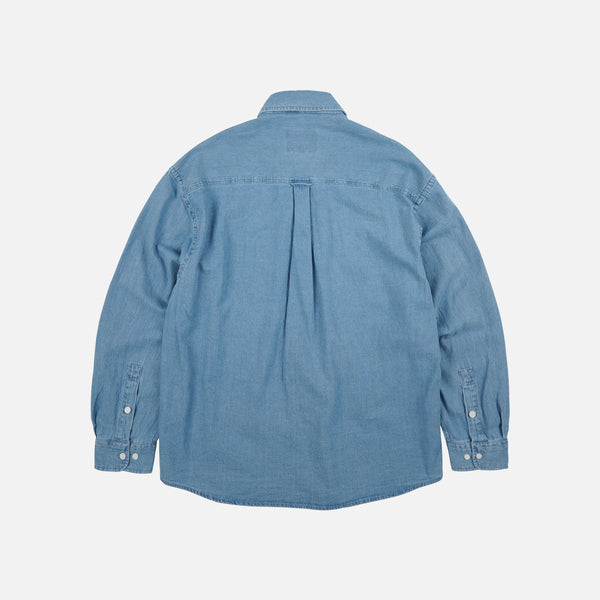 BLEACHED UTILITY SHIRT - LIGHT BLUE