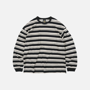 Frizmworks - BLOCK STRIPE L/S T-SHIRT - BLACK -  - Main Front View