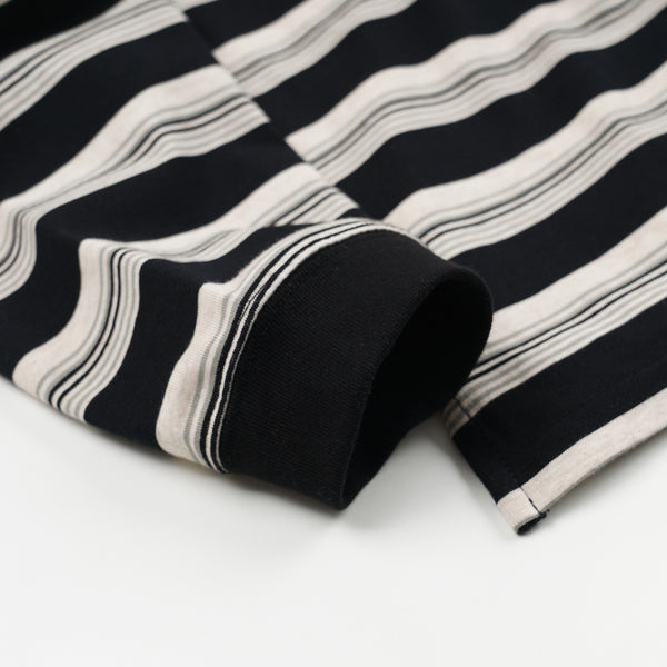 BLOCK STRIPE L/S T-SHIRT - BLACK