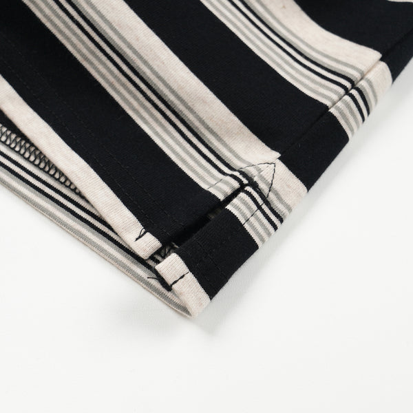 BLOCK STRIPE L/S T-SHIRT - BLACK