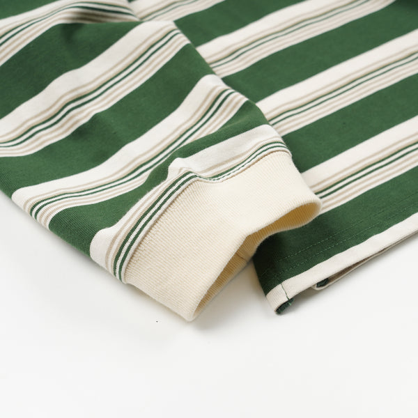 BLOCK STRIPE L/S T-SHIRT - DARK GREEN
