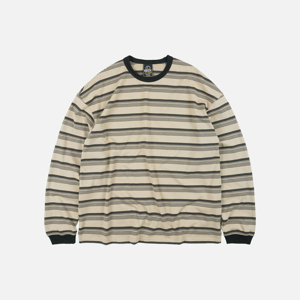 BLOCK STRIPE L/S T-SHIRT - MUD