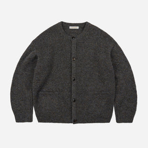 Frizmworks - BRUSHED WOOL ROUND CARDIGAN - BROWN -  - Main Front View