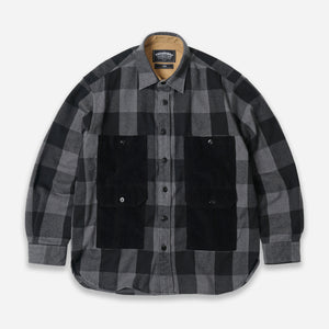 Frizmworks - BUFFALO HUNTING SHIRT JACKET - GREY/BLACK -  - Main Front View