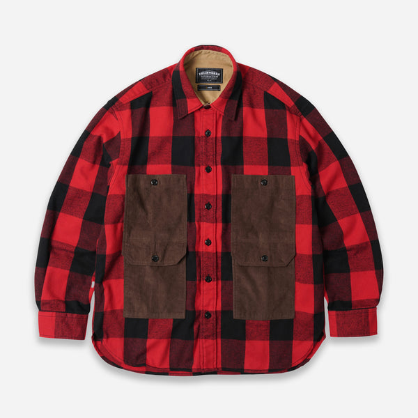 BUFFALO HUNTING SHIRT JACKET - RED/BLACK