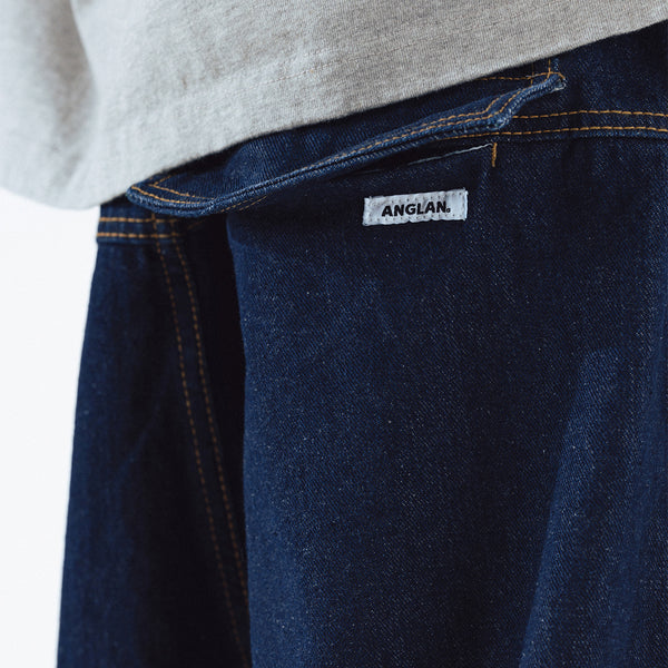 RIGID INDIGO DENIM BALLOON PANT - DARK BLUE