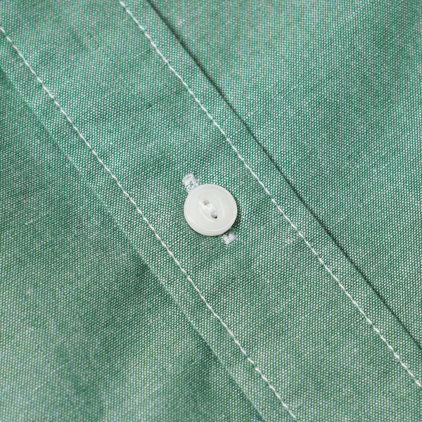 CIGARETTE POCKET CHAMBRAY SHIRT - GREEN