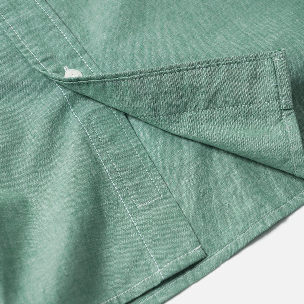 CIGARETTE POCKET CHAMBRAY SHIRT - GREEN