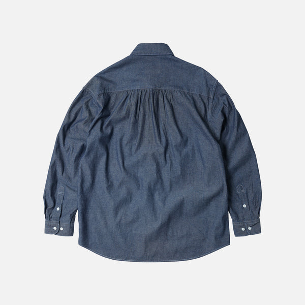 CIGARETTE POCKET CHAMBRAY SHIRT - INDIGO