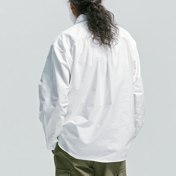 CIGARETTE POCKET CHAMBRAY SHIRT - WHITE