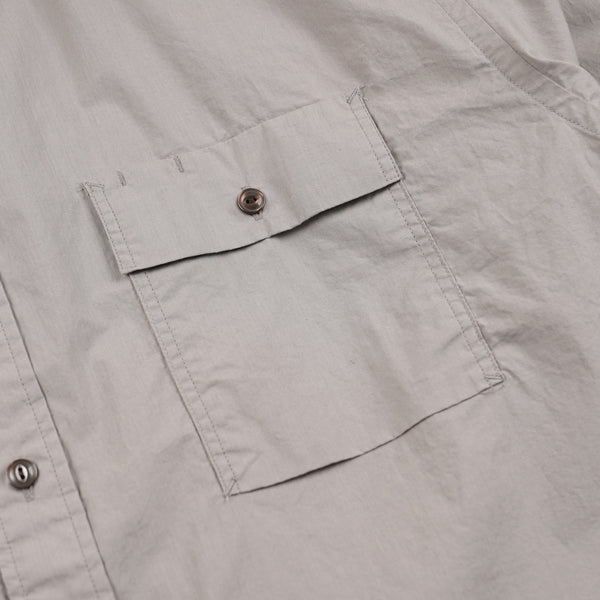 CIGARETTE POCKET TYPEWRITER SHIRT - MUD