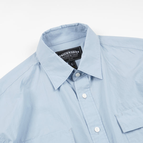 CIGARETTE POCKET TYPEWRITER SHIRT - SKY BLUE