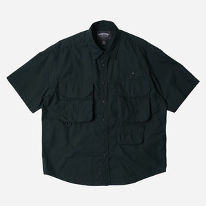 Frizmworks - CN RIPSTOP FISHING HALF SHIRT - DARK GREEN -  - Main Front View