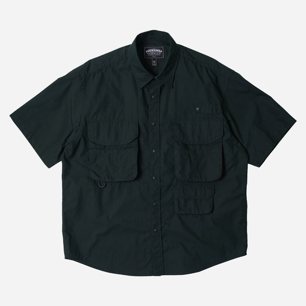 CN RIPSTOP FISHING HALF SHIRT - DARK GREEN