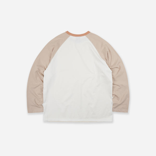 COLOUR BLOCK RAGLAN T-SHIRT - IVORY