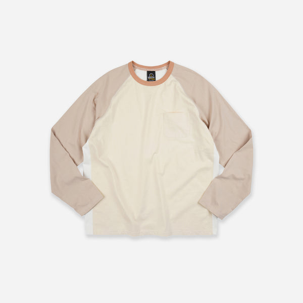 COLOUR BLOCK RAGLAN T-SHIRT - IVORY