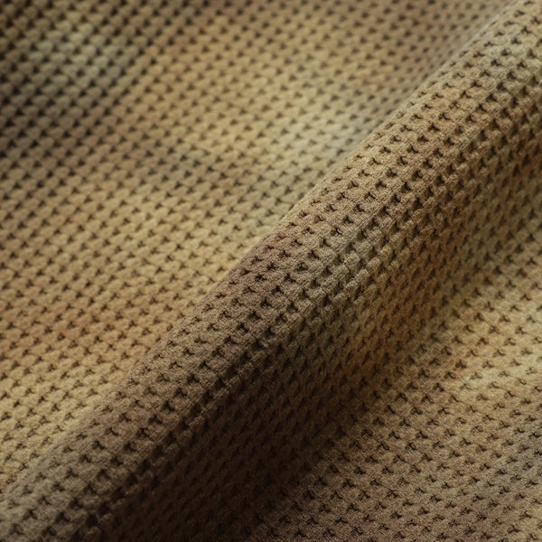 CONAN UNEVEN DYED WAFFLE SWEATER - OLIVE