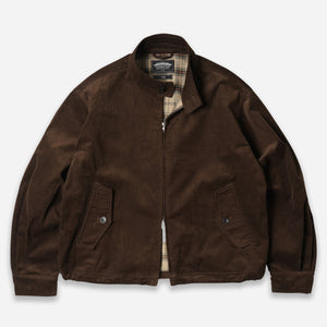 Frizmworks - CORDUROY BUDDY HARRINGTON JACKET - BROWN -  - Main Front View