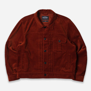 Frizmworks - CORDUROY TRUCKER JACKET - BRICK -  - Main Front View