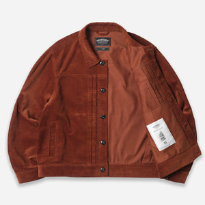 Frizmworks - CORDUROY TRUCKER JACKET - BRICK -  - Alternative View 1