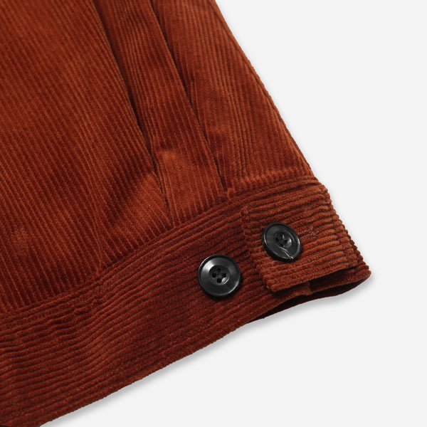 CORDUROY TRUCKER JACKET - BRICK