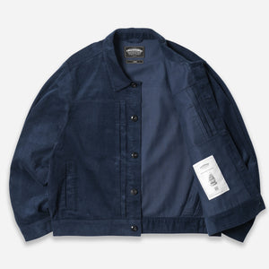 Frizmworks - CORDUROY TRUCKER JACKET - NAVY -  - Alternative View 1