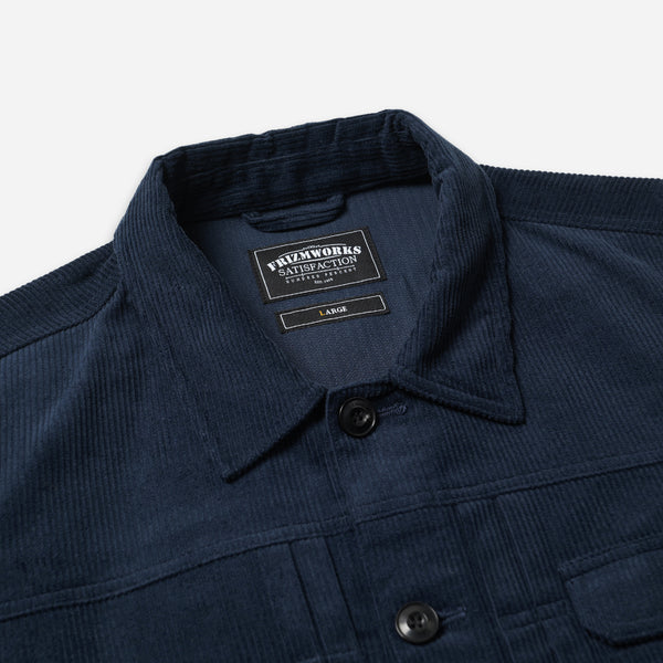 CORDUROY TRUCKER JACKET - NAVY